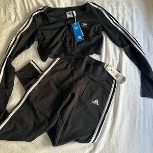 Adidas Black Two-Piece Set Women’s M
